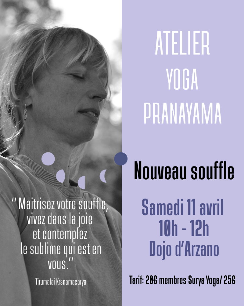Les stages de Sama Yoga de Lucille Pottier  arrivent bientôt. 